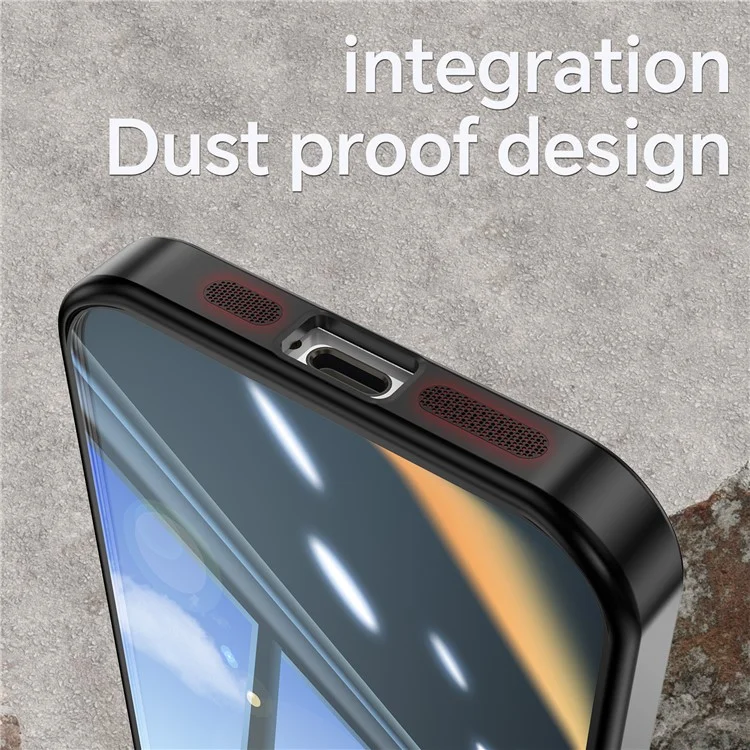 Pour iPhone 12 Pro Max Protection de la caméra Boutons métalliques TPU + Coque de téléphone à épreuve des chocs en acrylique - Noir