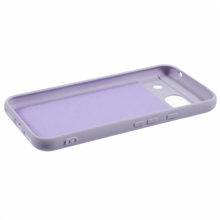 For Google Pixel 8a Case Anti-Scratch TPU Phone Cover with Fiber Lining - Purple