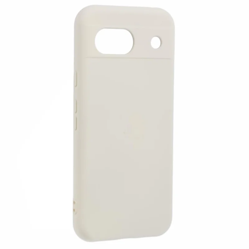 For Google Pixel 8a Case Anti-scratch TPU Phone Cover with Fiber Lining - White