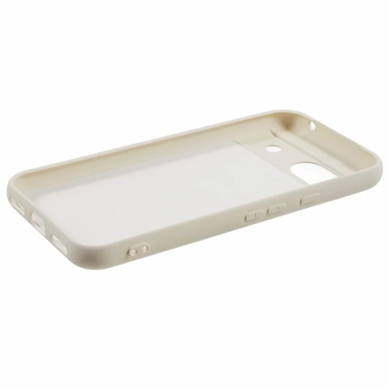 For Google Pixel 8a Case Anti-scratch TPU Phone Cover with Fiber Lining - White