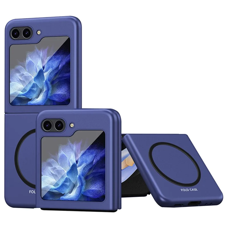 Pour Samsung Galaxy Z Flip6 5G / Z Flip5 5G Coque Givré Peau-Touch Dur PC Housse de Téléphone Compatible avec Magsafe - Saphir