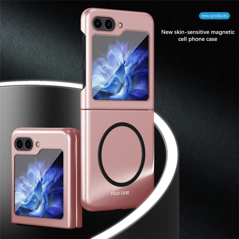 Pour Samsung Galaxy Z Flip6 5G / Z Flip5 5G Coque Givré Peau-Touch Dur PC Housse de Téléphone Compatible avec Magsafe - Saphir