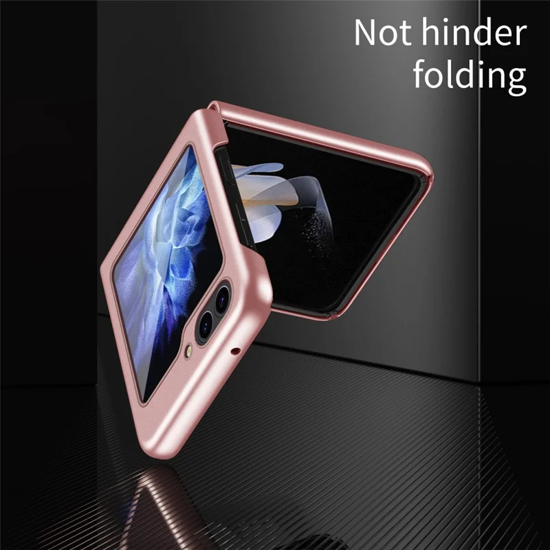 Pour Samsung Galaxy Z Flip6 5G / Z Flip5 5G Coque Givré Peau-Touch Dur PC Housse de Téléphone Compatible avec Magsafe - Saphir