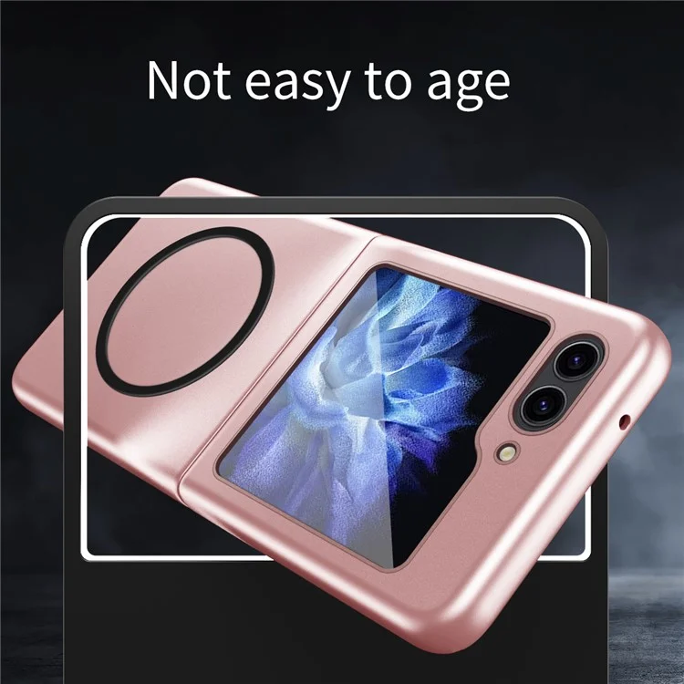 Für Samsung Galaxy Z Flip6 5G / Z Flip5 5G Frosted Case Skin-Touch Hard PC Phone Cover Kompatibel mit Magsafe - Schwarz