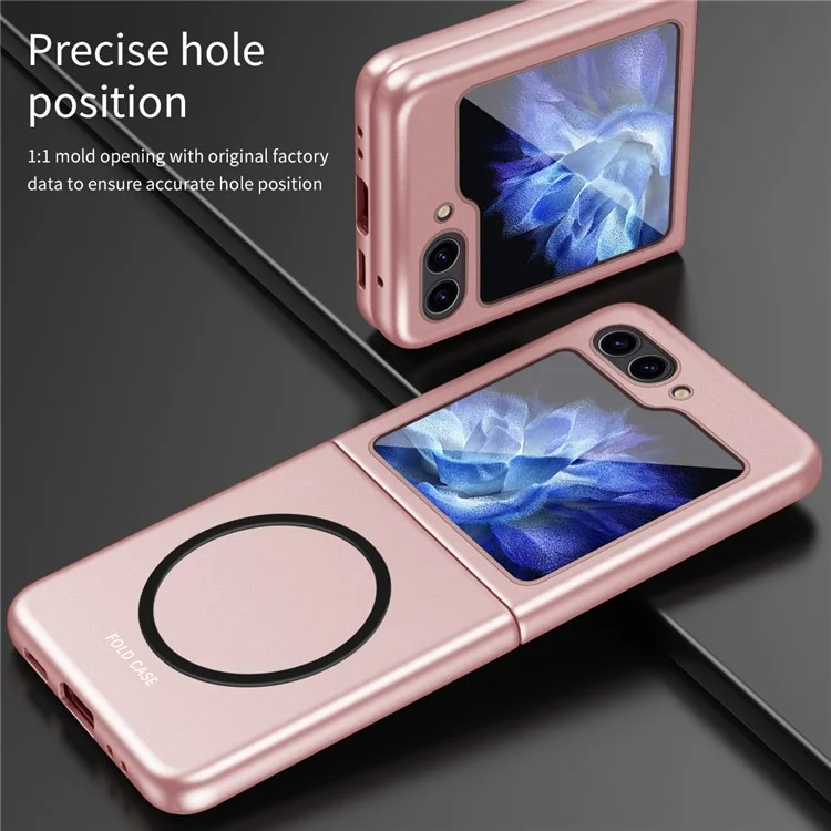 Für Samsung Galaxy Z Flip6 5G / Z Flip5 5G Frosted Case Skin-Touch Hard PC Phone Cover Kompatibel mit Magsafe - Schwarz