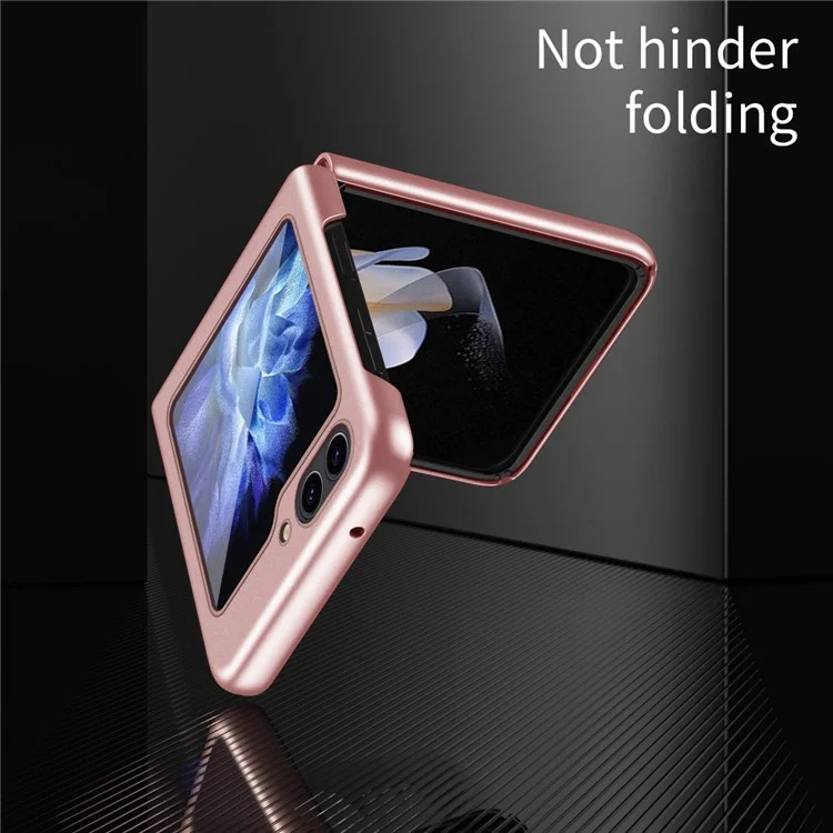 Für Samsung Galaxy Z Flip6 5G / Z Flip5 5G Frosted Case Skin-Touch Hard PC Phone Cover Kompatibel mit Magsafe - Schwarz