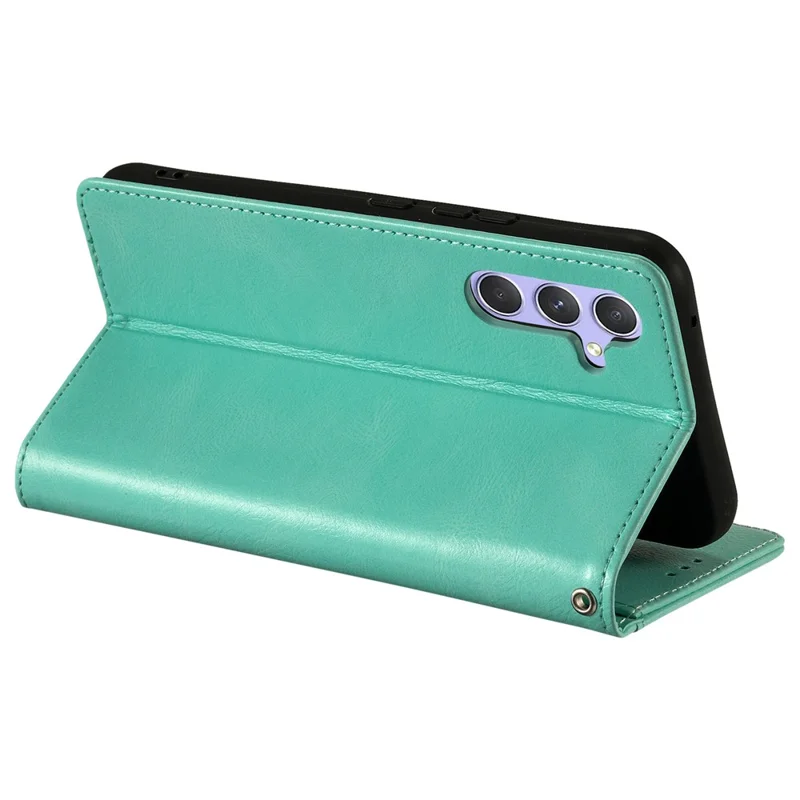 013 For Samsung Galaxy M55 5G / C55 5G / F55 5G Shockproof Case Leather Phone Cover with 6 Card Slots - Mint Green