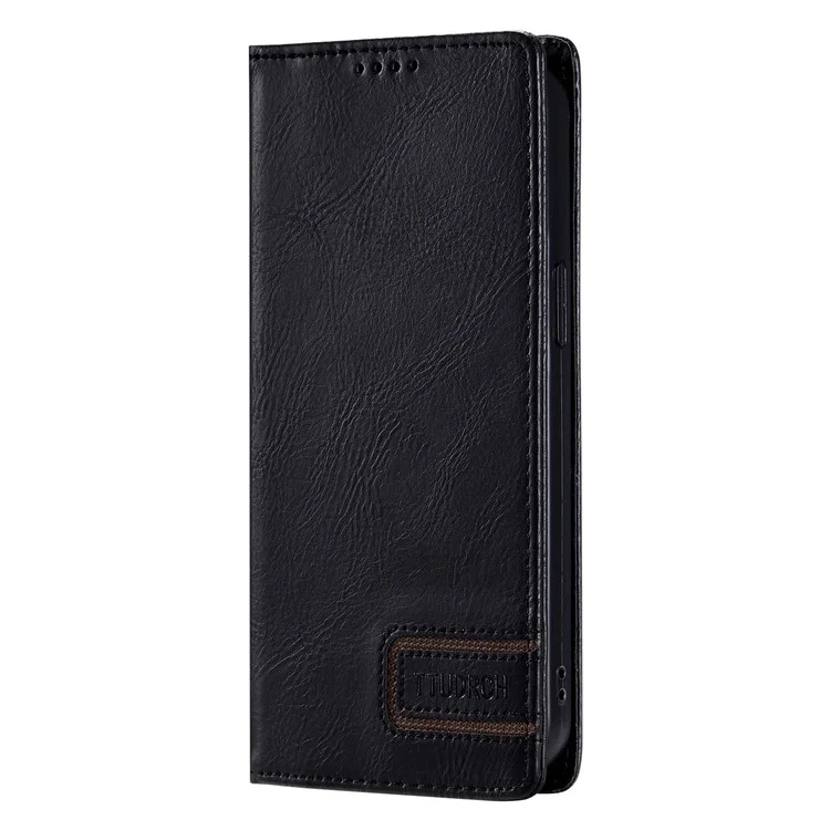 TTUDRCH Style 007 For Samsung Galaxy M55 5G / C55 5G / F55 5G Leather Wallet Case RFID Blocking Phone Cover - Black