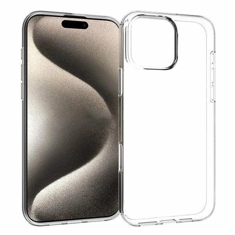 Чехол для iPhone 16 Pro Max Clear, глянцевая поверхность, без водяных знаков, ТПУ-чехол для телефона