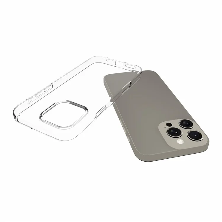 Чехол для iPhone 16 Pro Max Clear, глянцевая поверхность, без водяных знаков, ТПУ-чехол для телефона