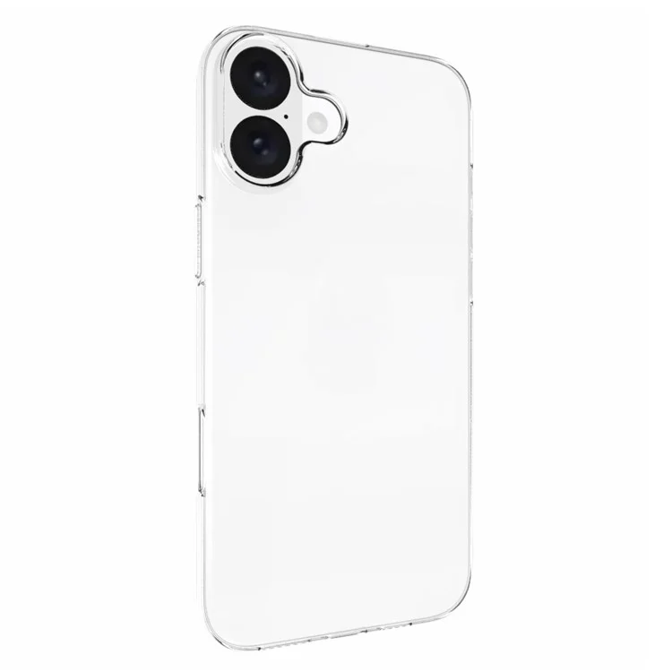 Чехол для iPhone 16 Plus, нескользящий, из ТПУ, с глянцевой, не оставляющей следов от воды, прозрачной поверхностью
