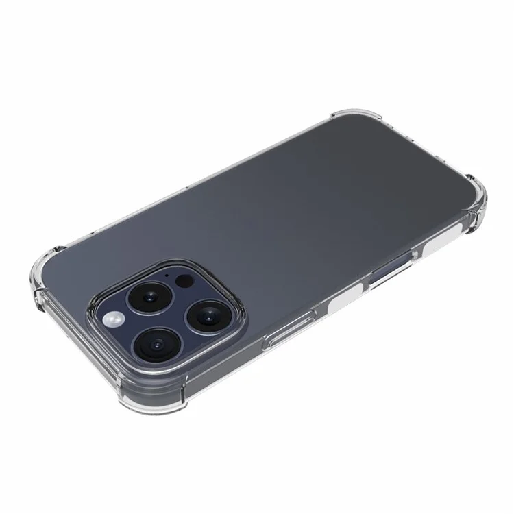Funda para iPhone 16 Pro, protección contra caídas, transparente TPU, antideslizante, funda de teléfono móvil