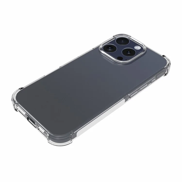 Funda para iPhone 16 Pro, protección contra caídas, transparente TPU, antideslizante, funda de teléfono móvil