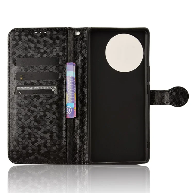 Per vivo V30e 5G Custodia Antiurto Stampa a Puntini in Pelle PU Flip Phone Wallet Cover - Nero