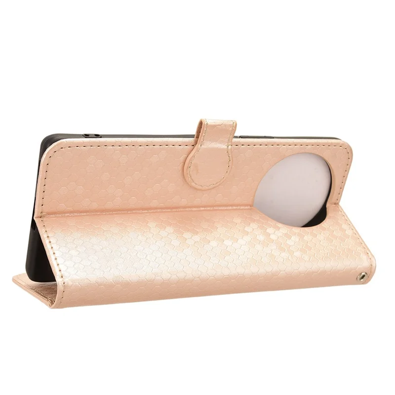For vivo V30e 5G Case Shockproof Dot Imprinted PU Leather Flip Phone Wallet Cover - Rose Gold