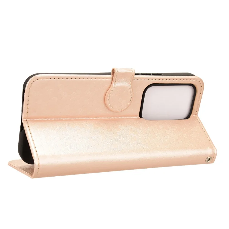For Honor 200 Lite Wallet Card Slots Case Dot Imprinted Leather Phone Cover - Rose Gold