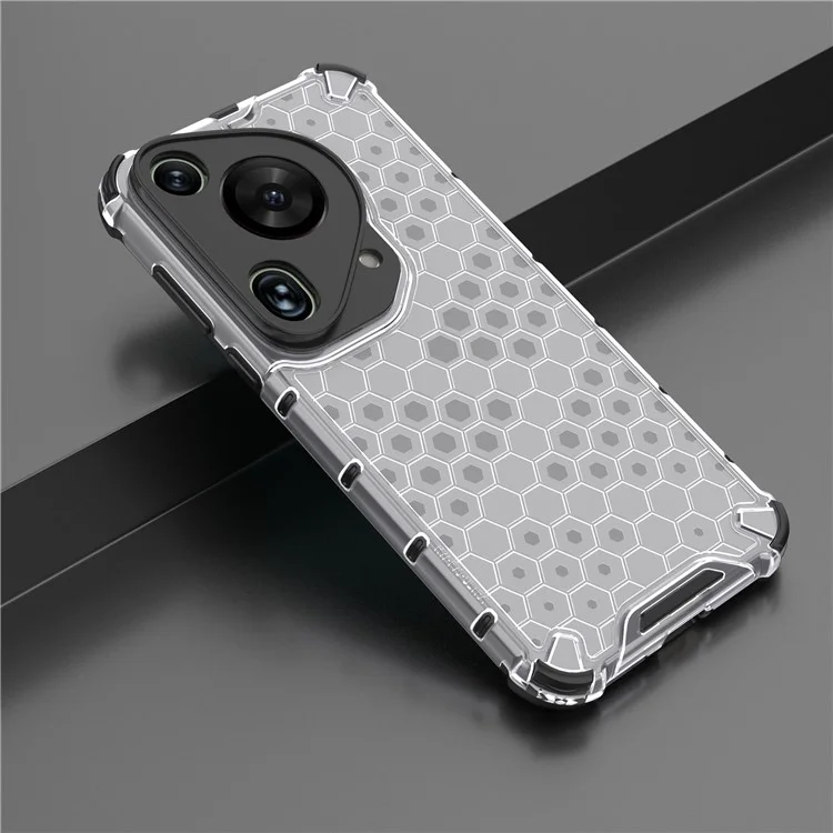 Carcasa para Huawei Pura 70 Ultra, diseño de panal de abeja, híbrido de PC+TPU, color gris
