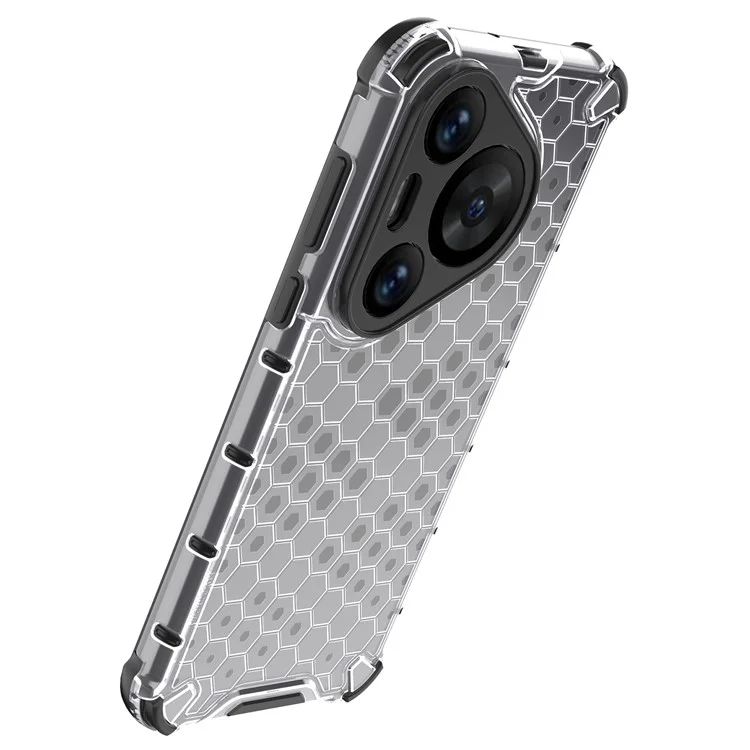 Per Huawei Pura 70 Pro+ / 70 Pro Custodia per telefono Disegno a nido d'ape PC+TPU Bump Proof Shell - Grigio