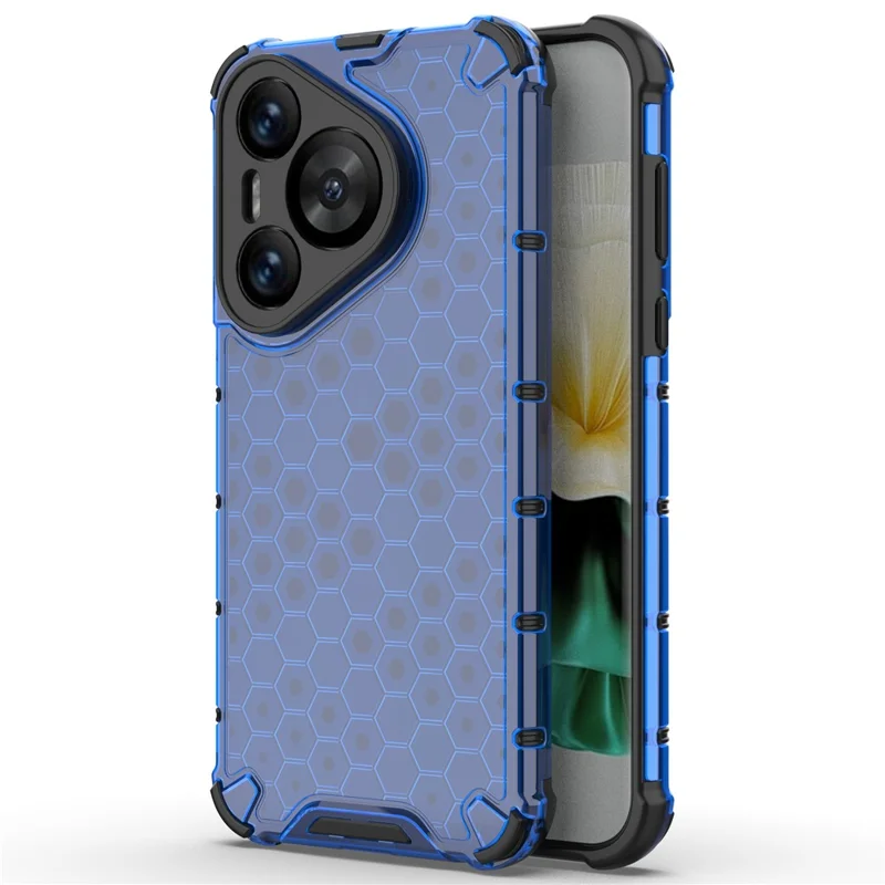 Für Huawei Pura 70 Case Honeycomb PC+TPU Air Cushion Drop Protection Phone Cover - Blau
