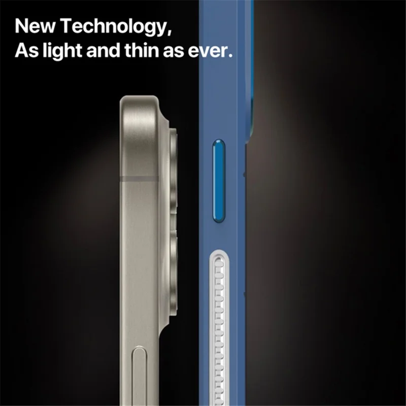 For iPhone 15 Pro Max Heat Dissipation Phone Case PC+TPU Translucent Matte Back Cover - Grey