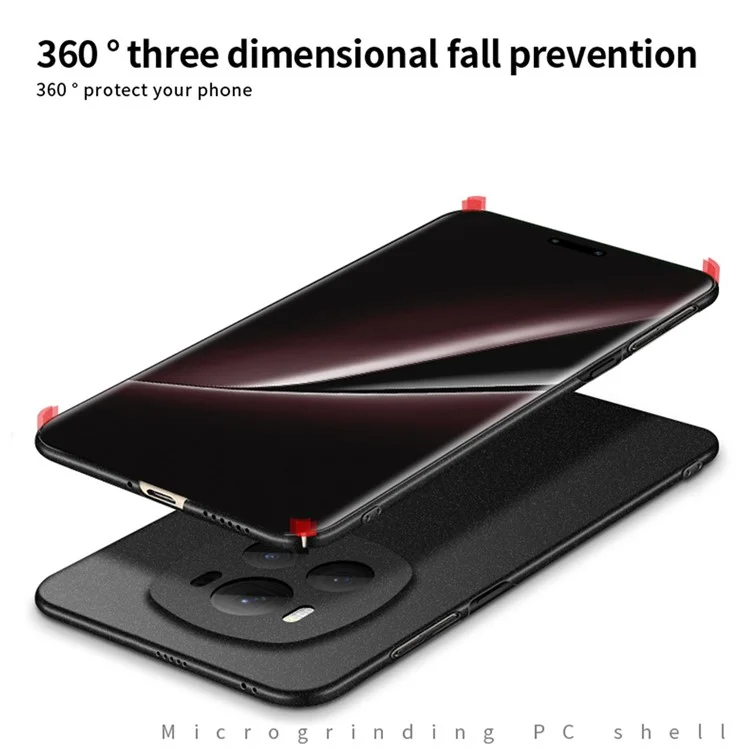 MOFI Schild Matte Series für Honor Magic6 RSR Porsche Design 5G-Hülle Anti-Scratch Matte PC-Telefonabdeckung - Schwarz
