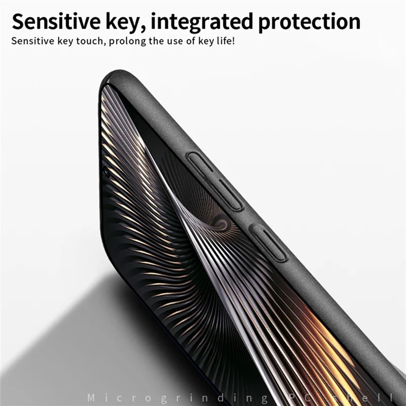 MOFI Shield Matte Series for Xiaomi Redmi Turbo 3 5G / Poco F6 5G Phone Case Anti-Fingerprint PC Phone Back Cover - Black