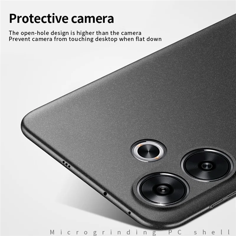 MOFI Shield Matte Series for Xiaomi Redmi Turbo 3 5G / Poco F6 5G Phone Case Anti-Fingerprint PC Phone Back Cover - Black