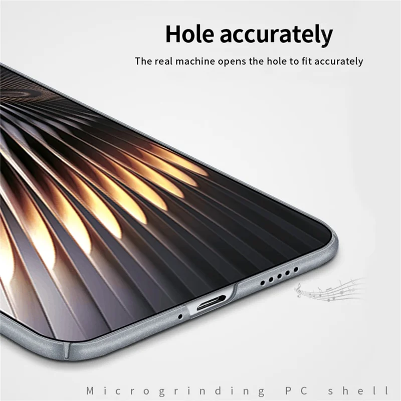 MOFI Shield Matte Series for Xiaomi Redmi Turbo 3 5G / Poco F6 5G Phone Case Anti-Fingerprint PC Phone Back Cover - Black