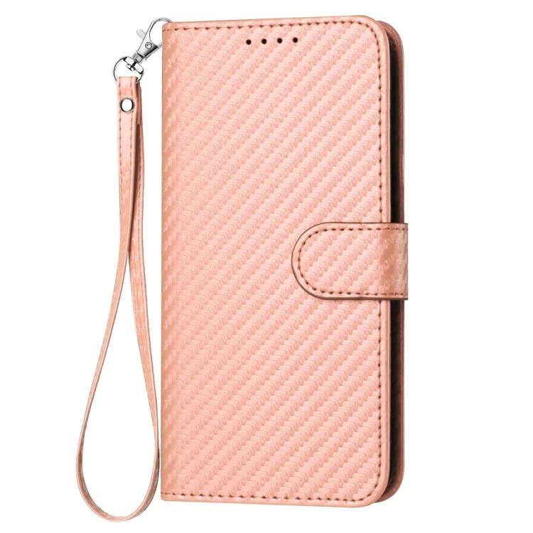 YX0070 For Xiaomi Redmi A3 4G / Poco C61 4G Case Leather Phone Cover with Wallet Card Slots - Pink