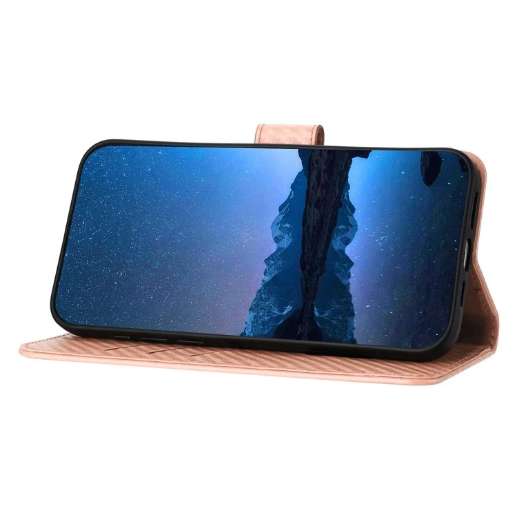 YX0070 For Xiaomi Redmi A3 4G / Poco C61 4G Case Leather Phone Cover with Wallet Card Slots - Pink