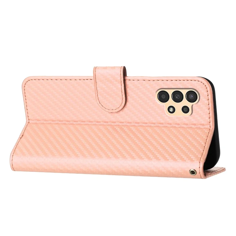 YX0070 Para Samsung Galaxy A13 5G / A13 4G Funda para teléfono Mayorista Textura de fibra de carbono Funda de cuero con tapa - Rosa