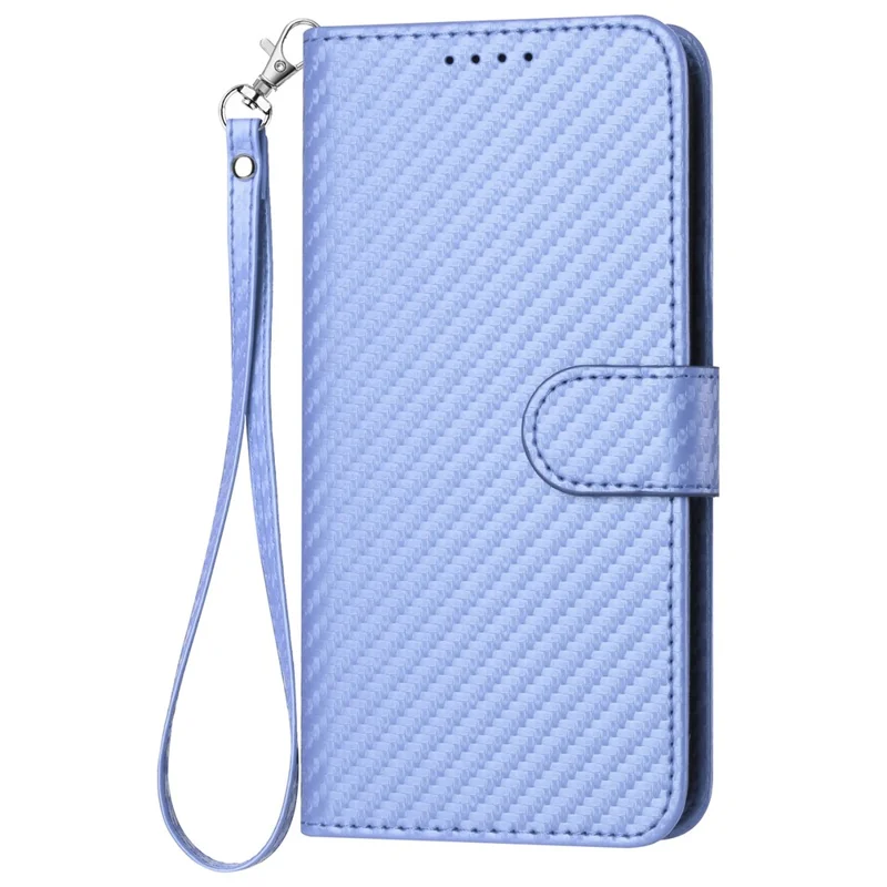 YX0070 For Samsung Galaxy S24+ Case Carbon Fiber Texture Wallet Leather Phone Cover - Light Purple