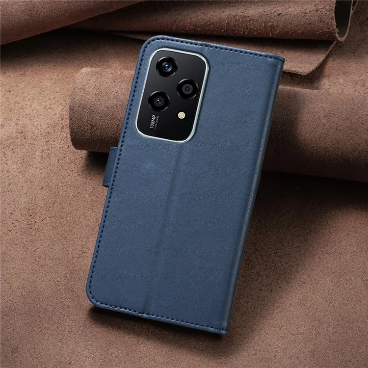 Pour Honor 200 Lite Case Wallet PU Leather Four Leaf Clover Phone Cover - Bleu