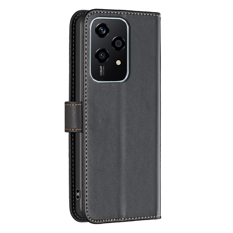 BINFEN COLOR BF17 Per Honor 200 Lite Case Portafoglio in pelle PU Copertura magnetica antishock - Nero