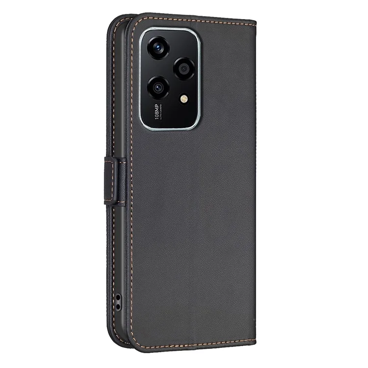 BINFEN COLOR BF31 Per Honor 200 Lite Custodia in pelle PU Cover Portafoglio - Nero 