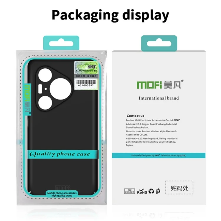 Чехол MOFI JK PC Series-1 для Huawei Pura 70 Pro / Pura 70 Pro+, матовый PC, тонкий чехол для телефона - черный