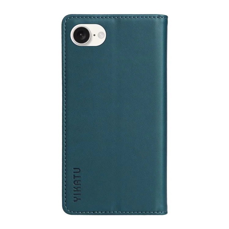 YIKATU YK-001 For iPhone 16e Case Stand Wallet PU Leather Phone Cover - Green