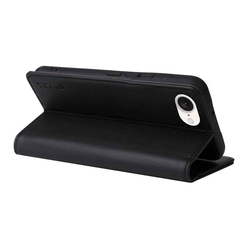 YIKATU YK-001 For iPhone 17e / 16e Case Stand Wallet PU Leather Phone Cover - Black