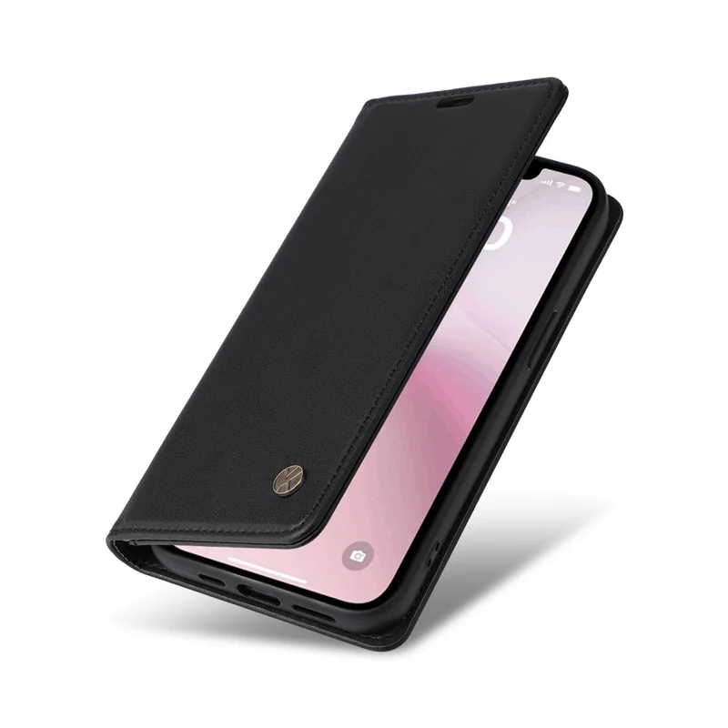YIKATU YK-001 For iPhone 17e / 16e Case Stand Wallet PU Leather Phone Cover - Black