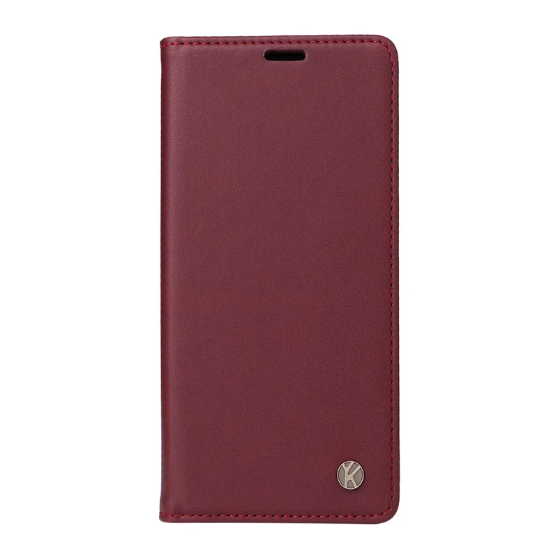 YIKATU YK-001 For iPhone 17e / 16e Case Stand Wallet PU Leather Phone Cover - Wine Red