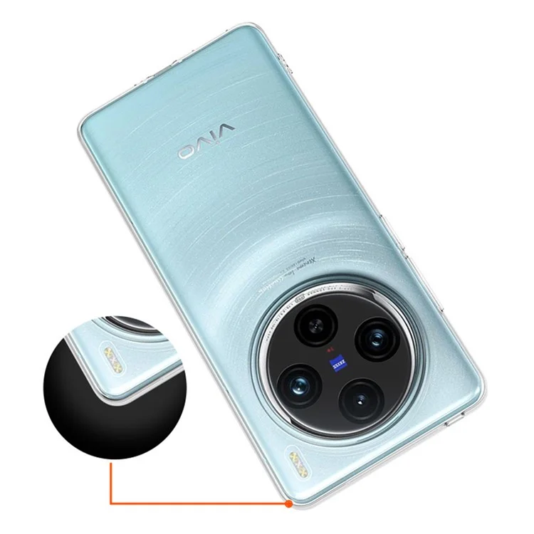 Für vivo X100s Case Slim TPU Transparent Schutzhülle Präzise Ausschnitte