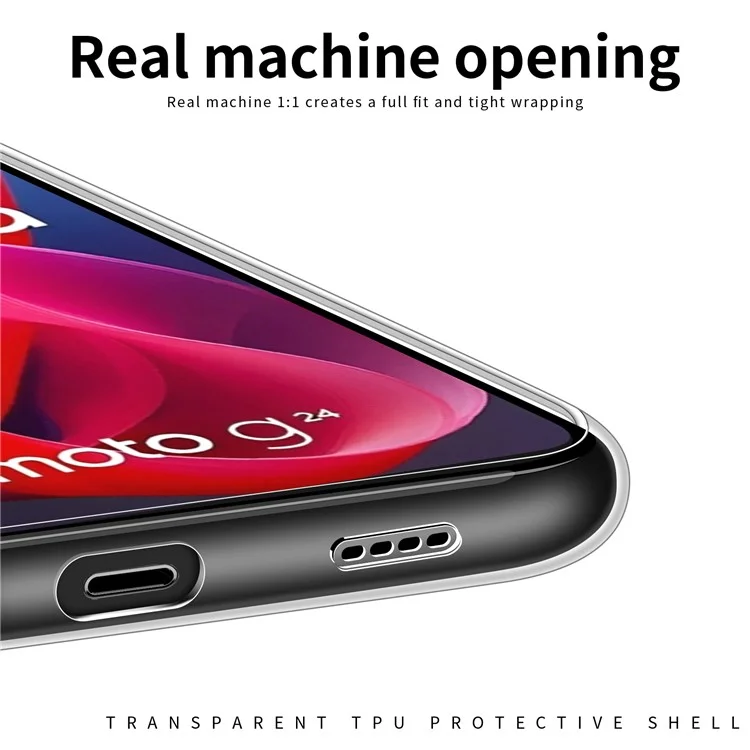 MOFI Für Motorola Moto G24 4G / G04 4G Hülle Slim Fit Stoßfest Flexibles TPU-Handyhülle