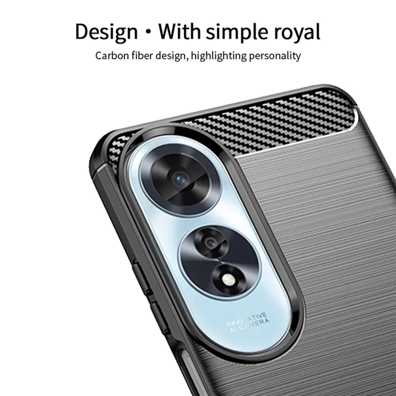 MOFI JK TPU Series-1 For Oppo A60 4G Case Brushed TPU Anti-Fall Phone Protective Cover - Black