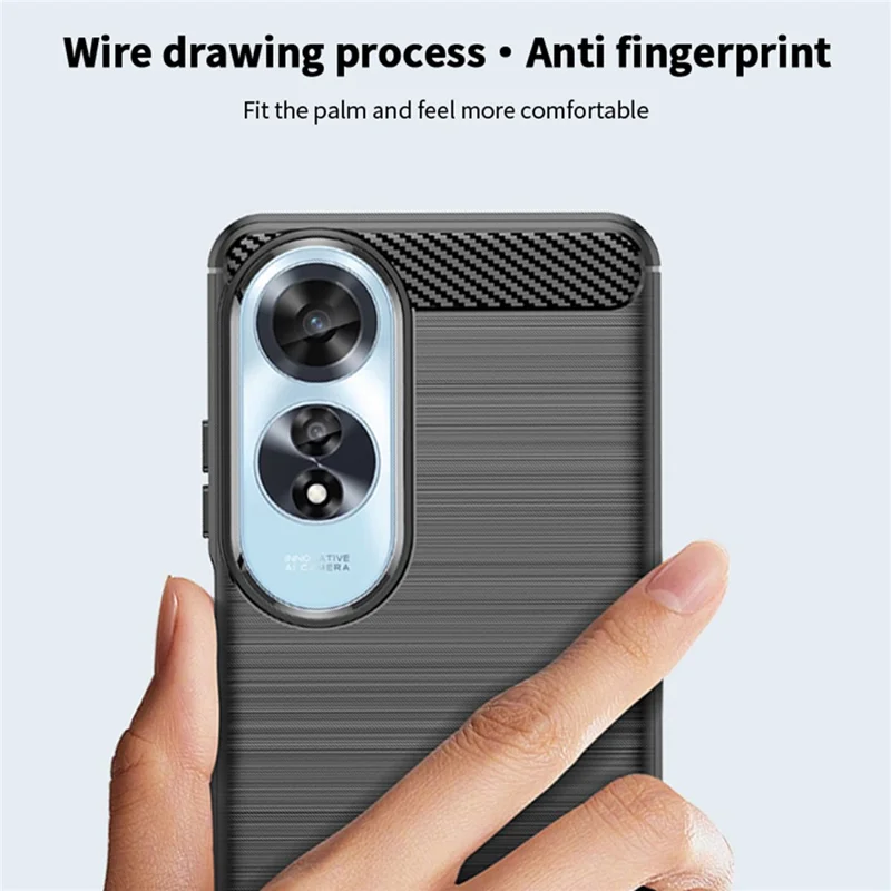 MOFI JK TPU Series-1 For Oppo A60 4G Case Brushed TPU Anti-Fall Phone Protective Cover - Black