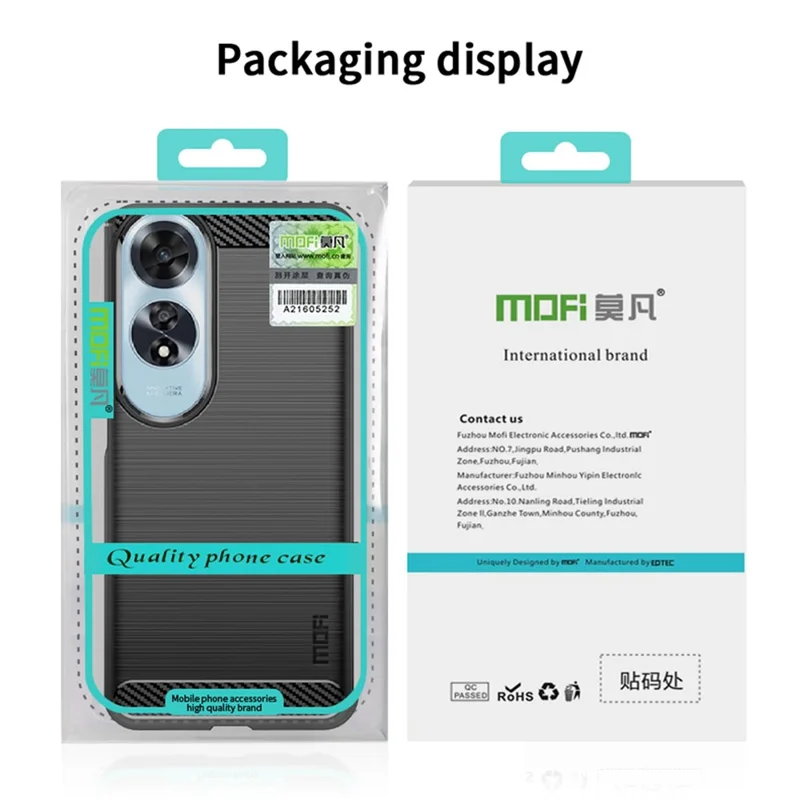 MOFI JK TPU Series-1 For Oppo A60 4G Case Brushed TPU Anti-Fall Phone Protective Cover - Black