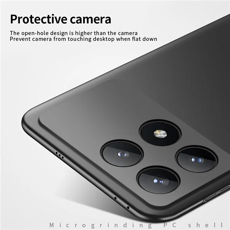 MOFI JK PC Series-1 Чехол для Xiaomi Poco F6 Pro 5G / Redmi K70 5G / K70 Pro 5G Мобильный телефон Тонкий ПК Чехол - черный