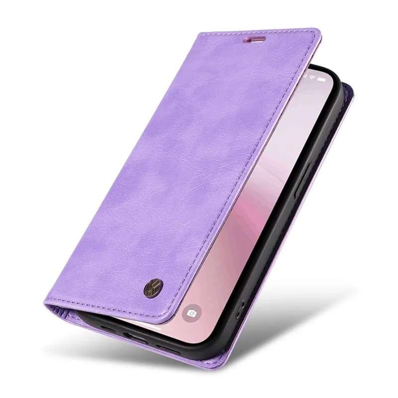 YIKATU YK-006 For iPhone 17e / 16e Case Wallet Leather Litchi Texture Magnetic Absorption Phone Cover - Purple