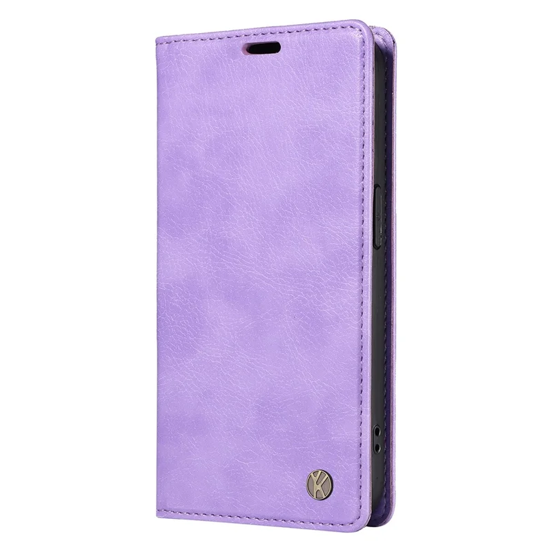 YIKATU YK-006 For iPhone 17e / 16e Case Wallet Leather Litchi Texture Magnetic Absorption Phone Cover - Purple