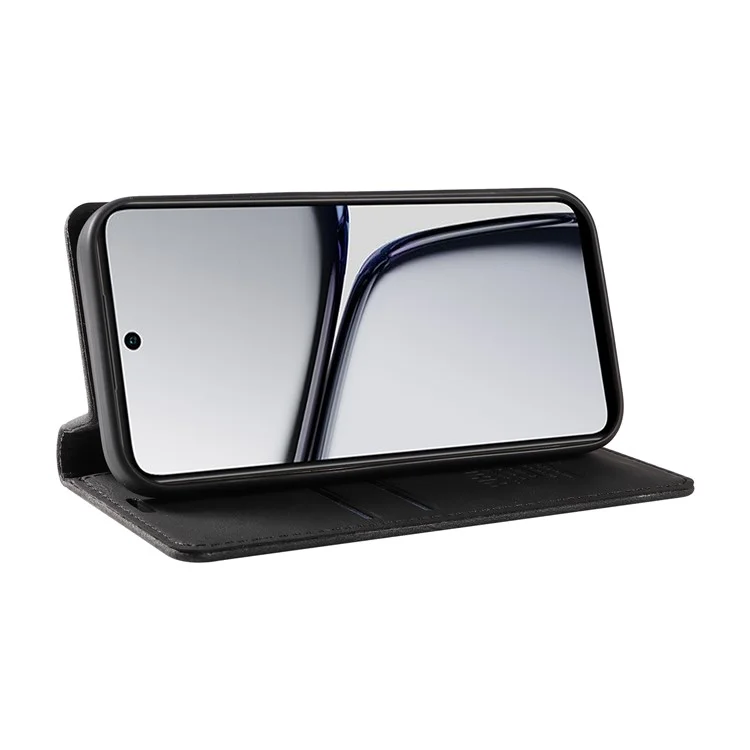 YIKATU YK-004 Per Realme C65 4G Custodia Pelle Sensazione Touch TPU Guscio Antiurto Folio Cover Telefono - Nero