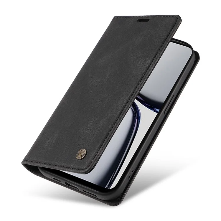 YIKATU YK-004 Per Realme C65 4G Custodia Pelle Sensazione Touch TPU Guscio Antiurto Folio Cover Telefono - Nero